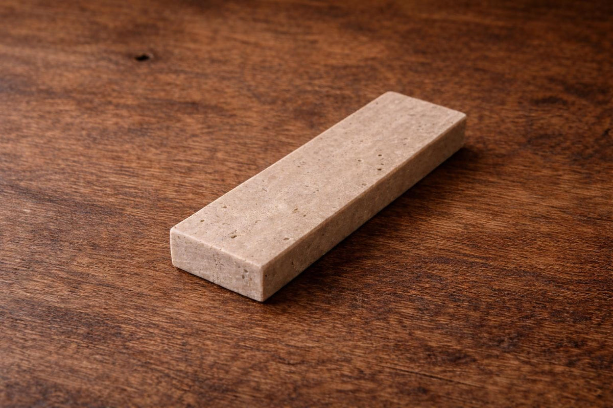 Set poggia posate in travertino rustico, poggia coltello in travertino beige, poggia posate in pietra naturale, poggia bacchette in marmo