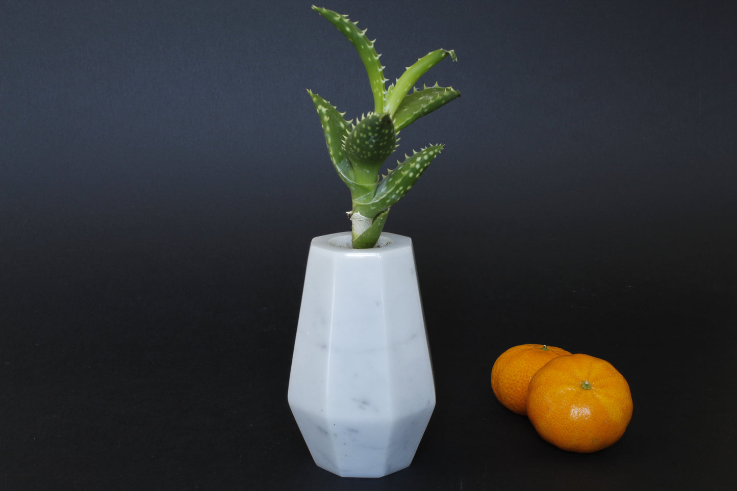 Decorative vase in white Carrara marble - Atene model