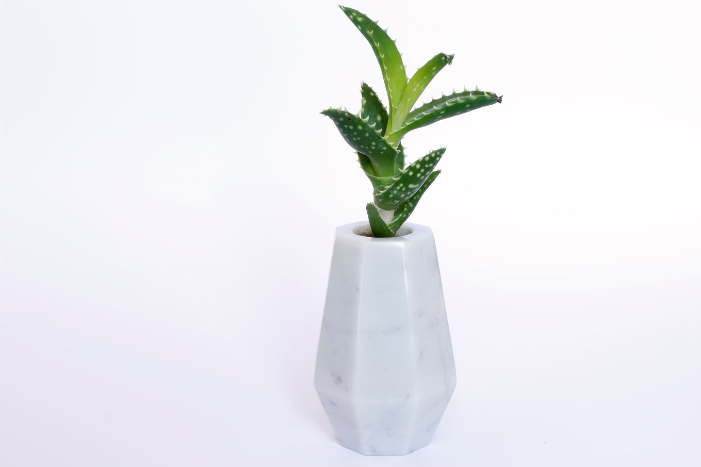 Decorative vase in white Carrara marble - Atene model